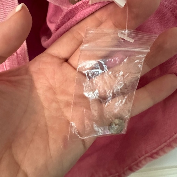 Entro Women’s Pink Sleeveless Ruffle Trim Button Front Denim Top Sz L GUC - Picture 7 of 9